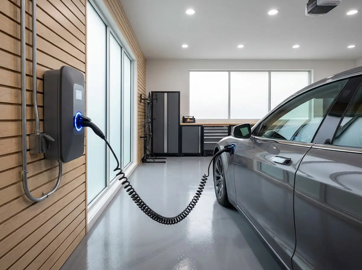 Aus Garage wird Ladestation. – nachher