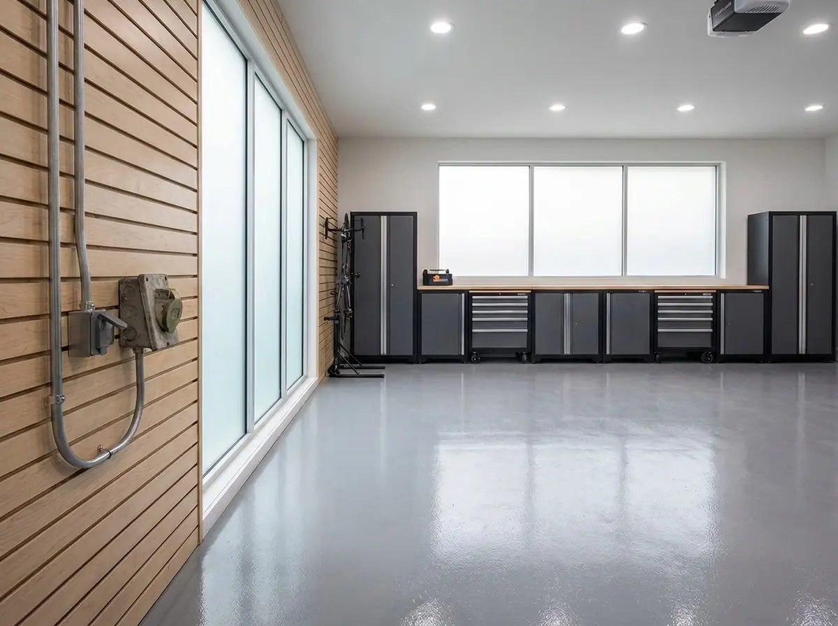 Aus Garage wird Ladestation. – vorher